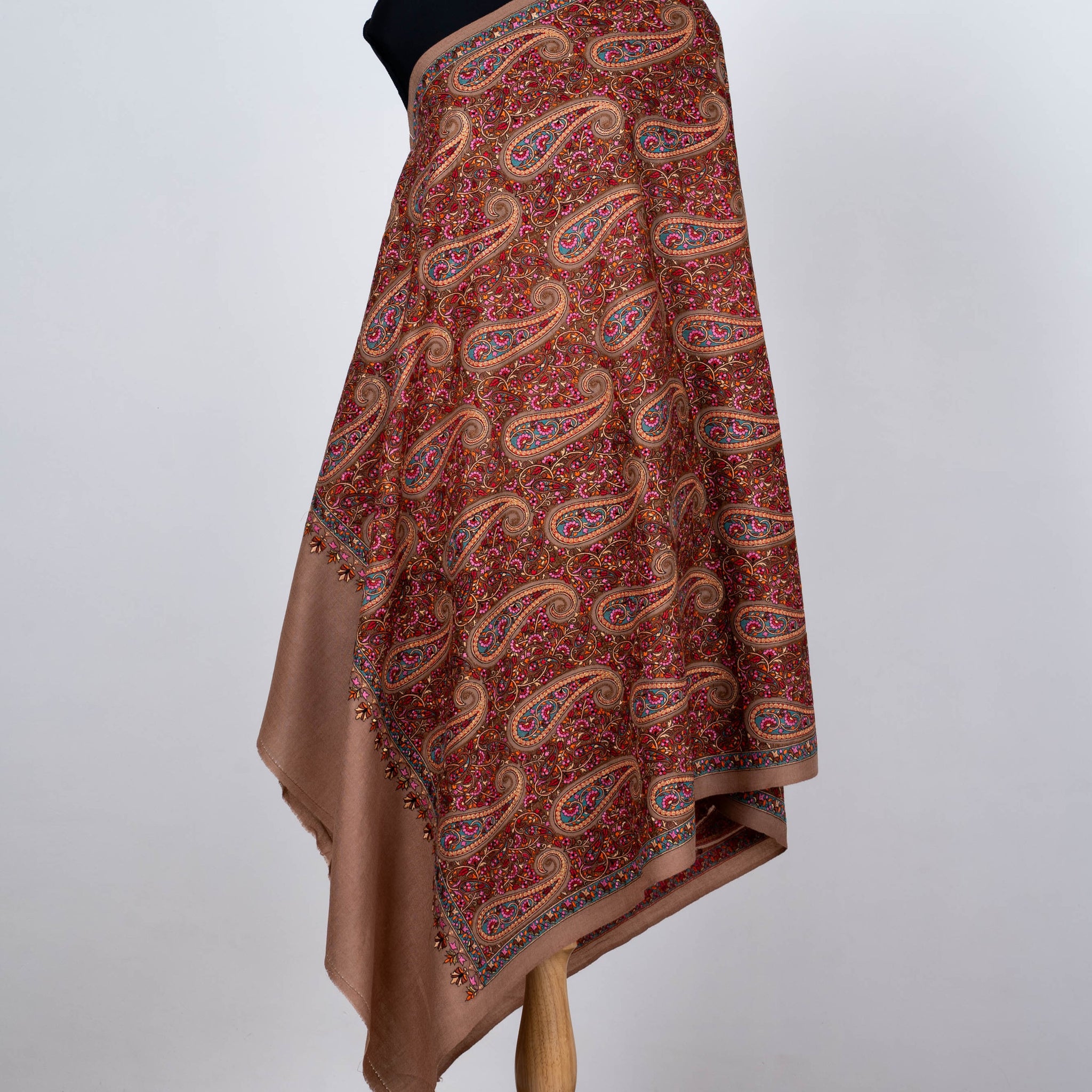 Russet Brown Royale Wool Shawl