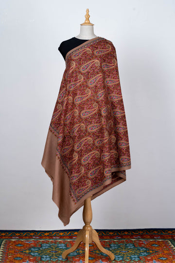 Russet Brown Royale Wool Shawl