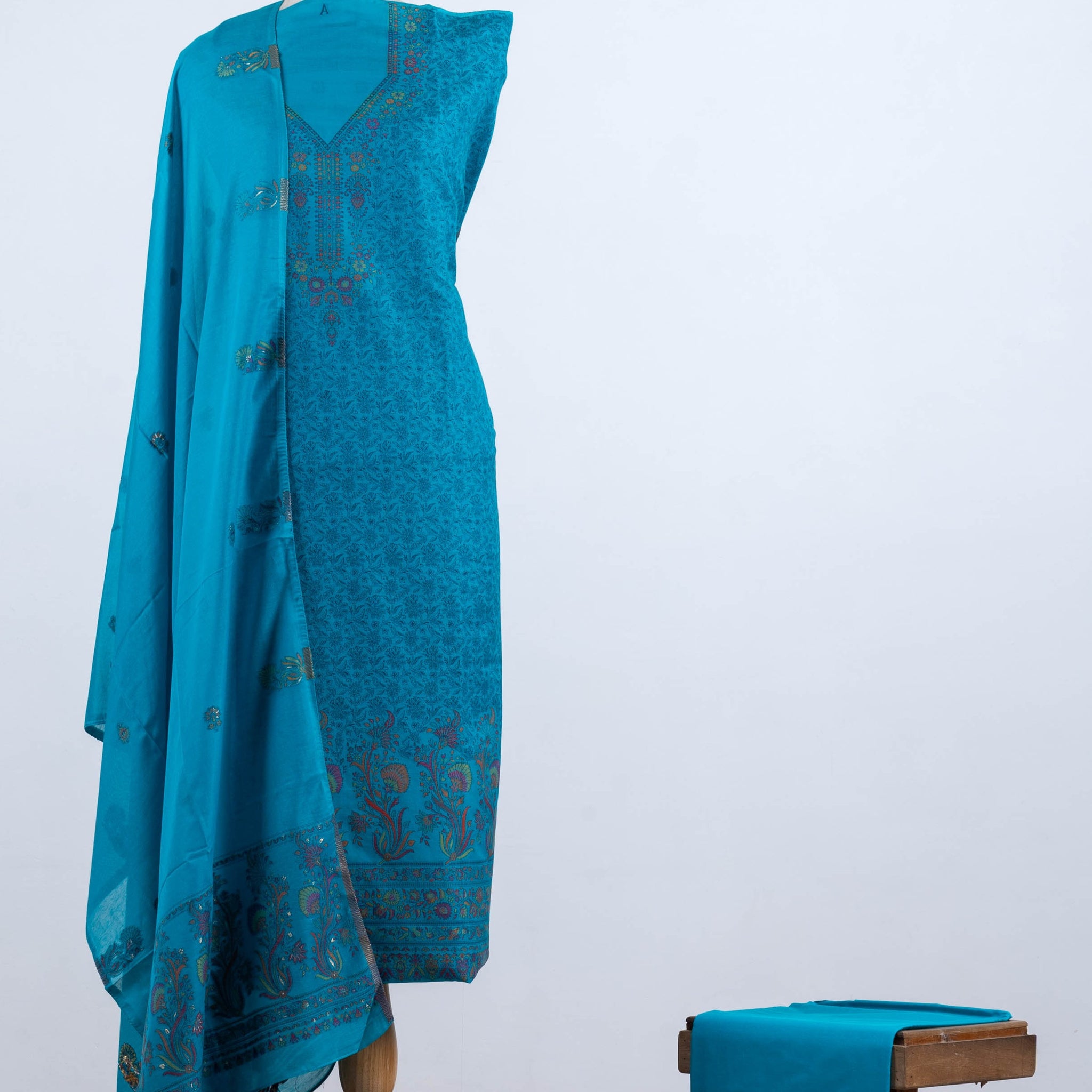 Azure Grace Kani Cotton-Silk 3-Piece Suit