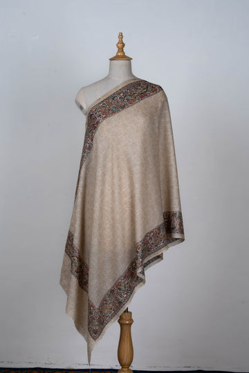 Ivory Grace Dupatta with Kalamkari Accents