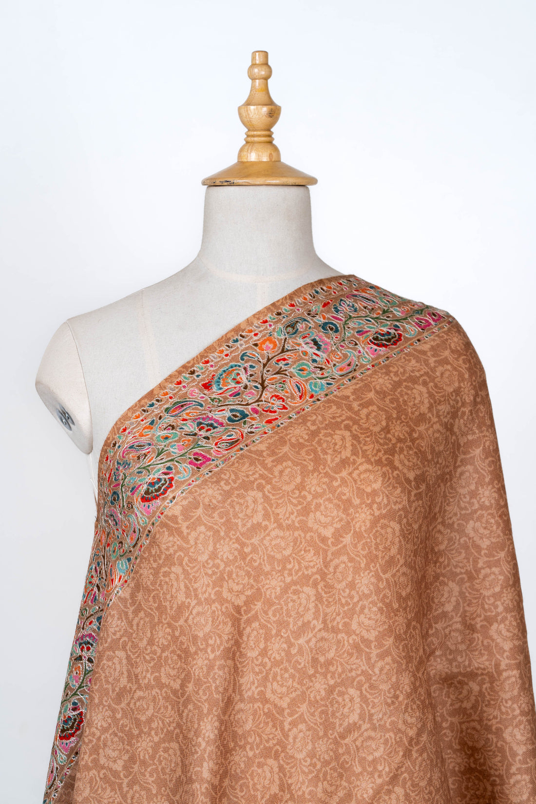 Sandstone Elegance Dupatta with Kalamkari Detailing